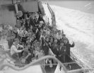 HMS Naiad (C93) survivors on-board HMS Jervis, March 1942.  © IWM (A 8389)